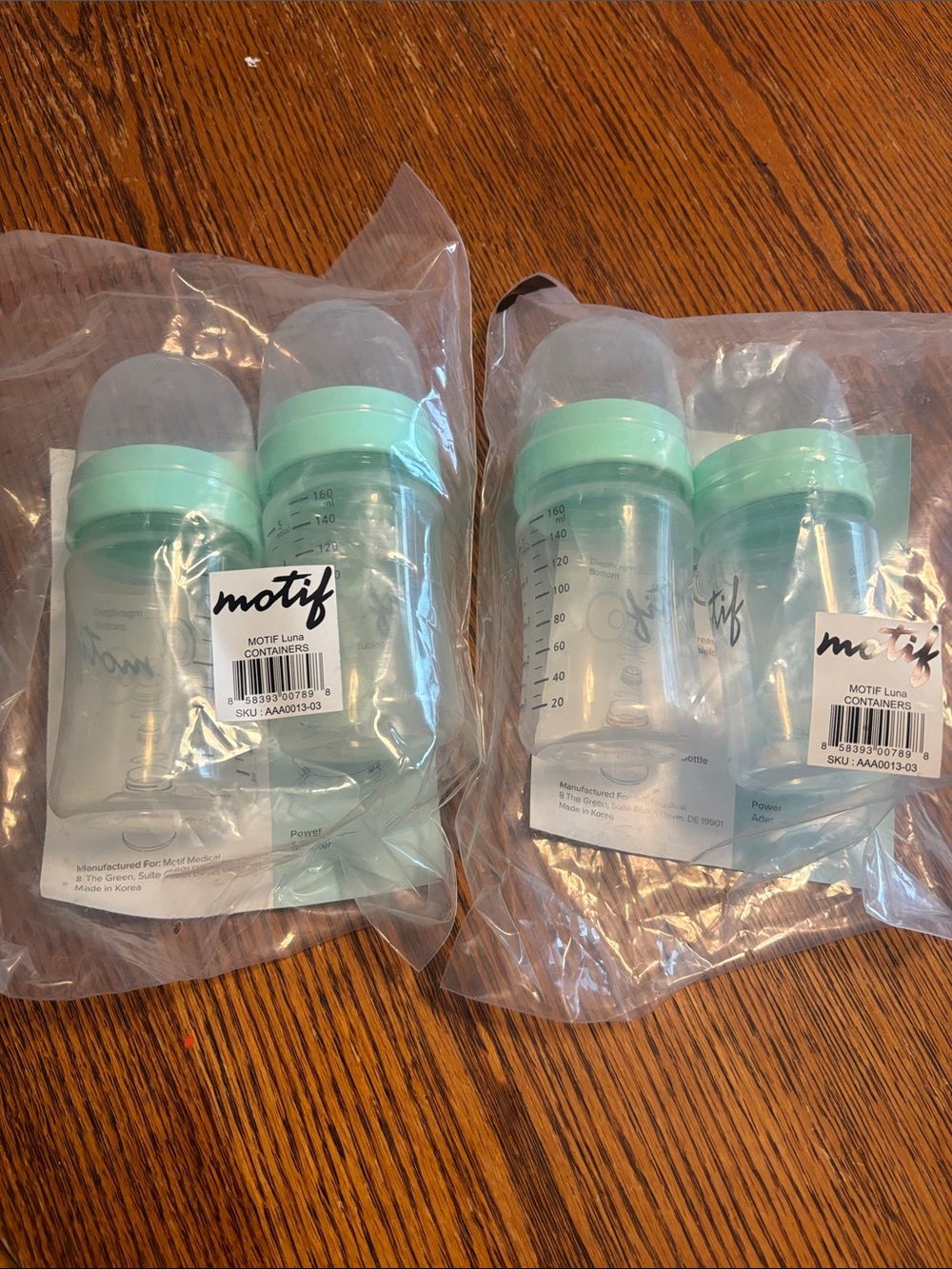 Motif Baby Feeding Bottles - Mint Green (Set of 4)
